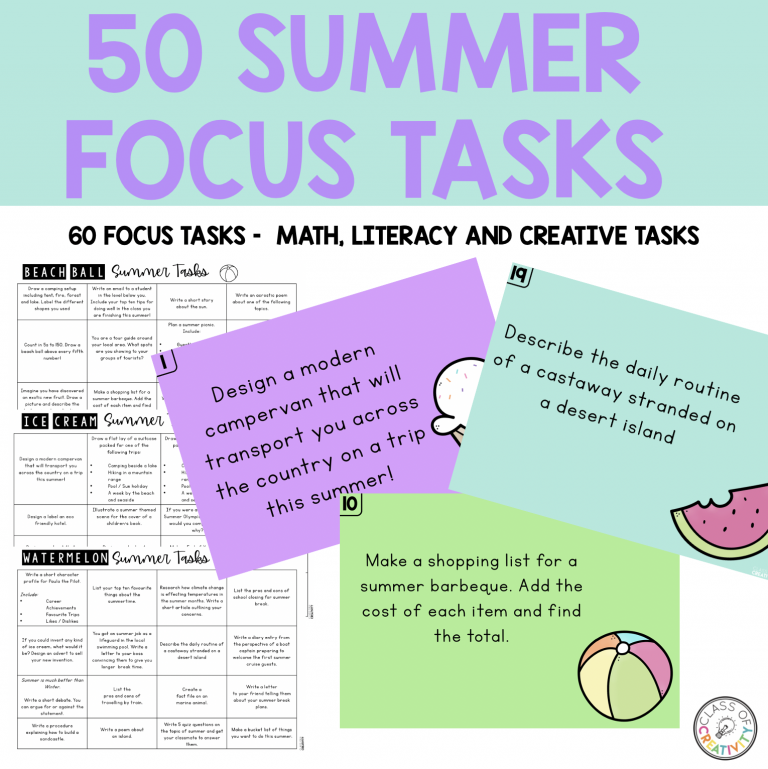 50 Summer Focus Tasks