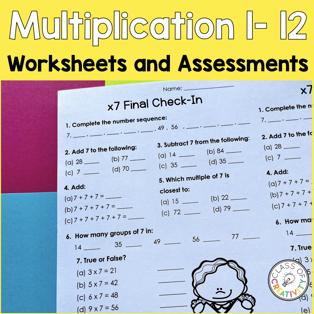 Multiplication Practice Worksheets and Tests