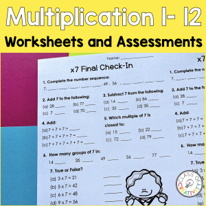 Multiplication Practice Worksheets and Tests
