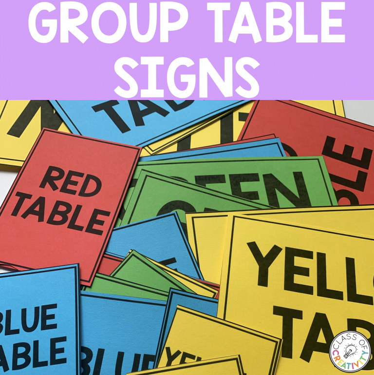 Group Table Signs