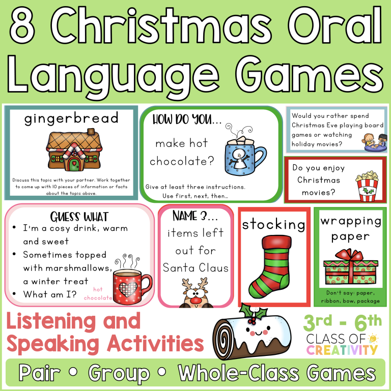 8 Festive Oral Language Games