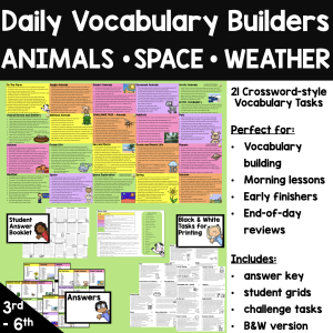 Daily Vocabulary Boosters 1  Animals, Space, and Weather