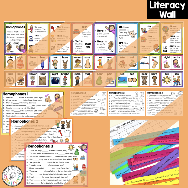 Homophones Display and Activities – Class of Creativity