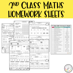 2nd Class Maths Homework Sheets