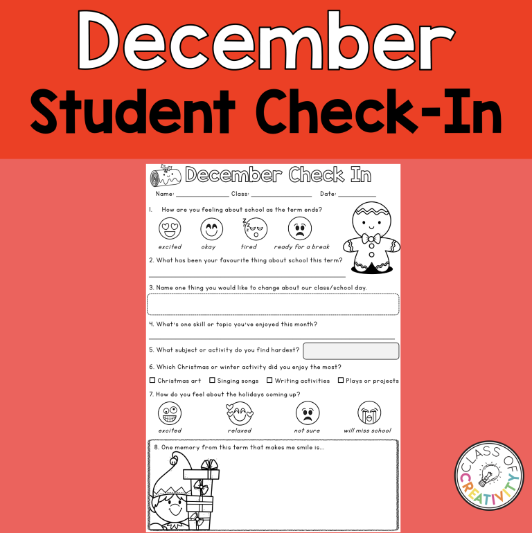 December Student Check-In