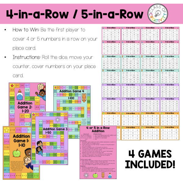 Addition Games – Class of Creativity