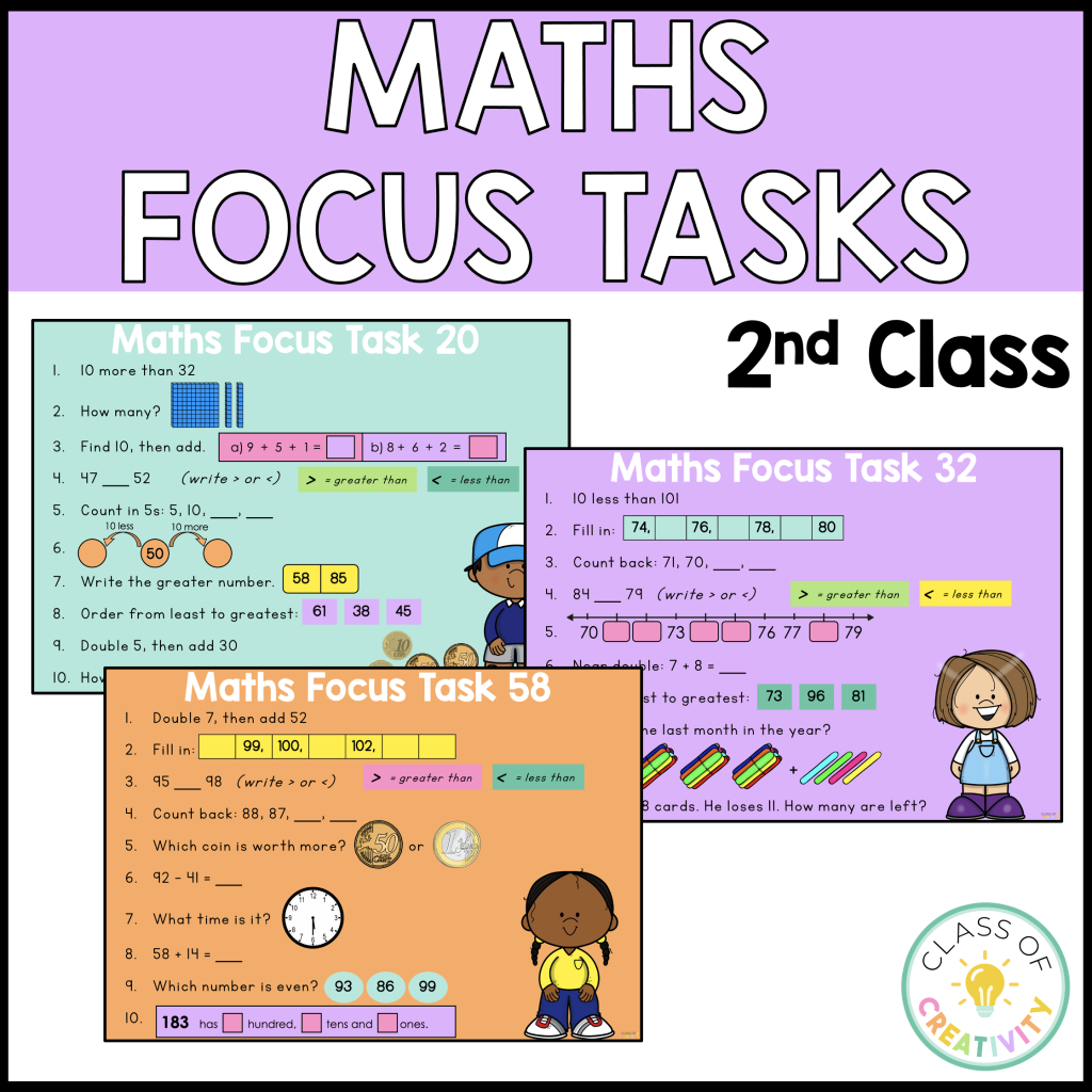 Second Class Maths Focus Tasks